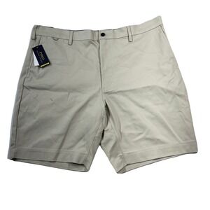Polo Ralph Lauren Performance Chino Shorts Mens 40 Beige 7" Slim Fit $138 NEW